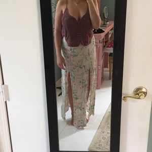 floral patterned maxi skirt